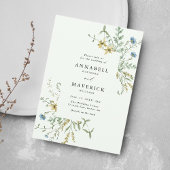 Bleekgroene All In One Delicate Wilde Bloem Bruilo Kaart