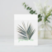 Bleekgroene blad briefkaart (Staand voorkant)