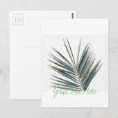 Bleekgroene blad briefkaart (Voorkant / Achterkant)