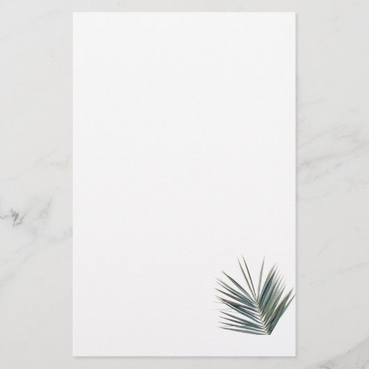 Bleekgroene blad briefpapier (Voorkant)