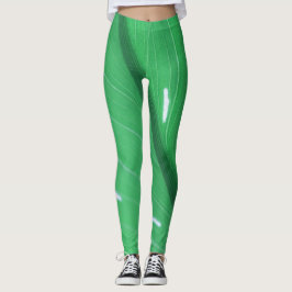 Bleekgroene Blad Plant Pastelkleuren Leggings