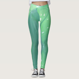Bleekgroene Blad Plant Pastelkleuren Leggings