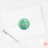 Bleekgroene bladplant Bedankt Sticker (Envelop)