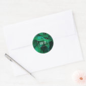 Bleekgroene bladplant Bedankt Sticker (Envelop)