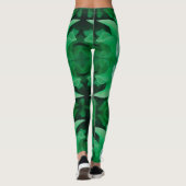 Bleekgroene bladplant Pastelkleuren Leggings (Achterkant)