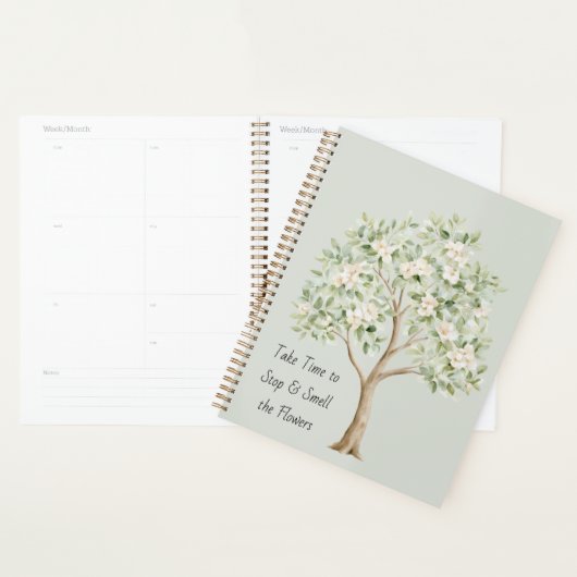 Bleekgroene bloeiende boom planner (Display)