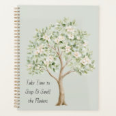 Bleekgroene bloeiende boom planner (Voorkant)