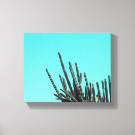 Bleekgroene cactus succulente planten minimalisme canvas afdruk