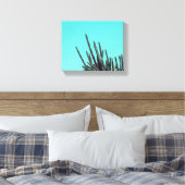 Bleekgroene cactus succulente planten minimalisme canvas afdruk (Insitu (Slaapkamer))