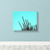 Bleekgroene cactus succulente planten minimalisme canvas afdruk (Insitu (Houten vloer))