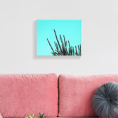 Bleekgroene cactus succulente planten minimalisme canvas afdruk (Insitu (Woonkamer))