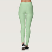Bleekgroene effen kleur leggings (Achterkant)
