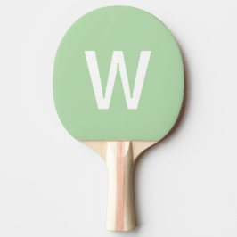 Bleekgroene en witte monogram Ping Pong Bal Tafeltennisbatje