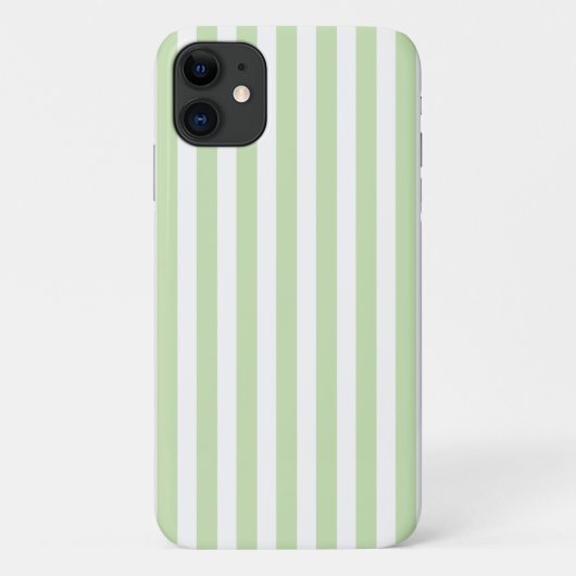 Bleekgroene en witte snoepstrepen Case-Mate iPhone case (Achterkant)