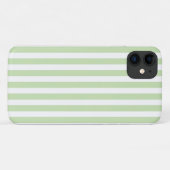 Bleekgroene en witte snoepstrepen Case-Mate iPhone case (Achterkant (horizontaal))