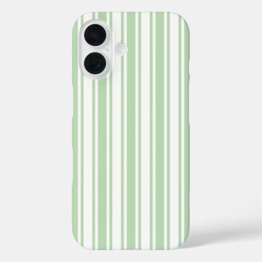 Bleekgroene en witte snoepstrepen Case-Mate iPhone case (Achterkant)