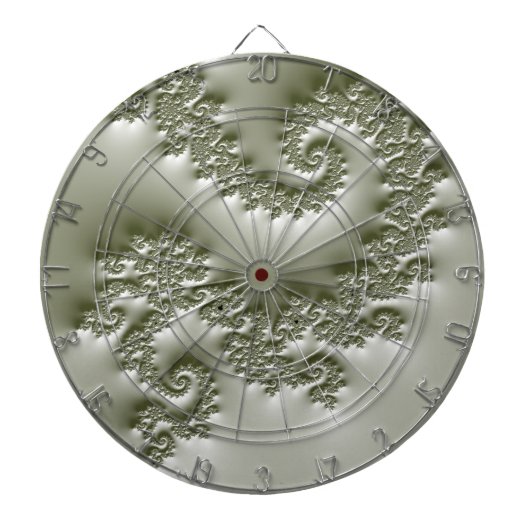 Bleekgroene fractal dartbord (Voorkant)