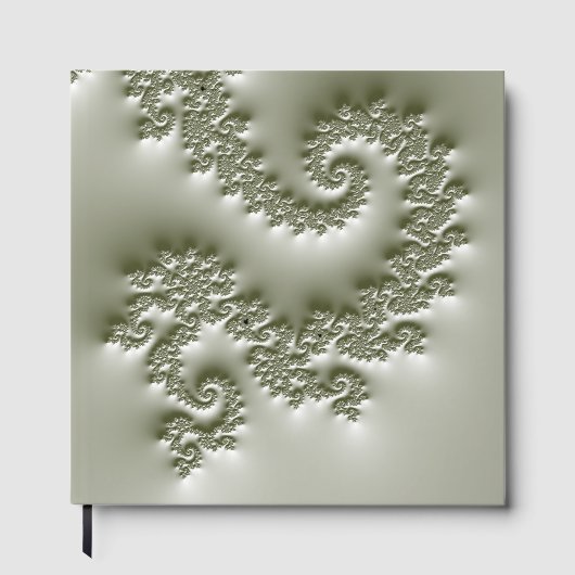 Bleekgroene fractal gastenboek (Voorkant)
