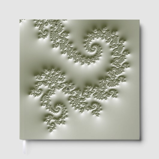 Bleekgroene fractal gastenboek (Voorkant)