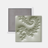 Bleekgroene fractal magneet (Voorkant / Achterkant)