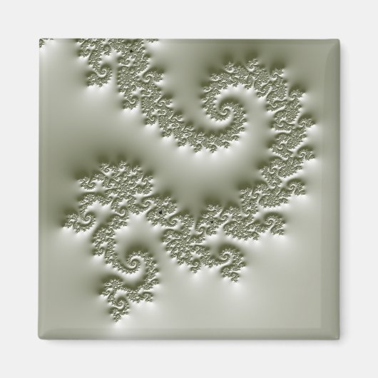 Bleekgroene fractal magneet (Voorkant)