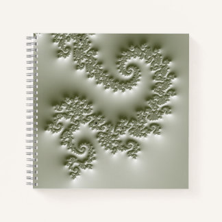 Bleekgroene fractal notitieboek