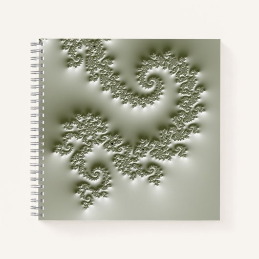 Bleekgroene fractal notitieboek (Voorkant)