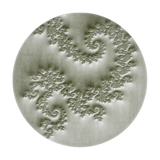 Bleekgroene fractal snijplank (Voorkant)