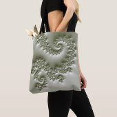Bleekgroene fractal tote bag (Dichtbij)