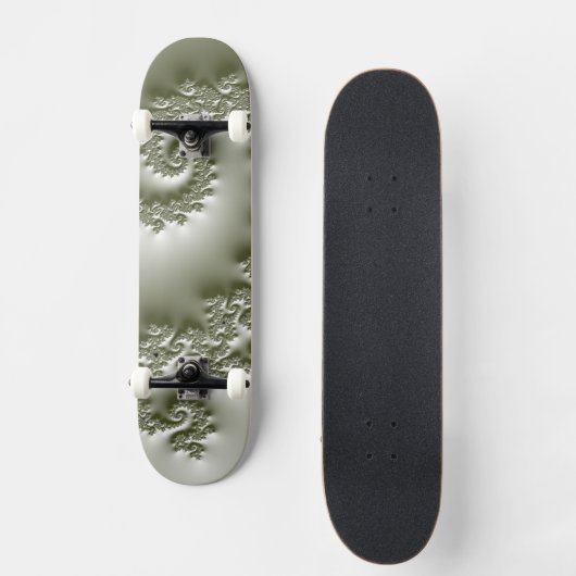 Bleekgroene fractale ontwerp das persoonlijk skateboard (Voorkant)