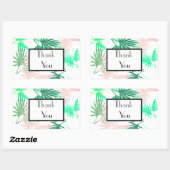 Bleekgroene Palm Bedankt Trouwcadeau Sticker (Vel)
