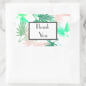 Bleekgroene Palm Bedankt Trouwcadeau Sticker (Tas)