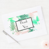 Bleekgroene Palm Bedankt Trouwcadeau Sticker (Envelop)