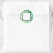 Bleekgroene Palm Lege Trouwcadeau Sticker (Tas)