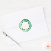 Bleekgroene Palm Lege Trouwcadeau Sticker (Envelop)