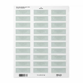 Bleekgroene Retro Sterren Retouradres Etiket (Full Sheet)