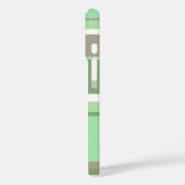 Bleekgroene strepen Case-Mate iPhone case (Achterkant / Links)