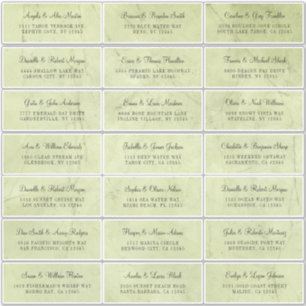 Bleekgroene theeblaadjes individuele adreslabels sticker
