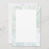 Bleekgroene winter dennenappel waterverfrepetitie kaart (Achterkant)