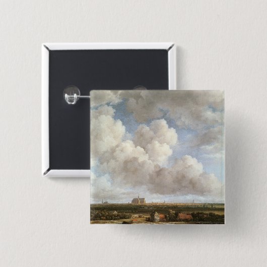 Bleekgrond Vierkante Button 5,1 Cm (Voorkant /achterkant)