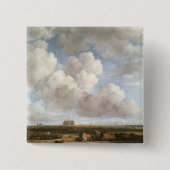 Bleekgrond Vierkante Button 5,1 Cm (Voorkant)