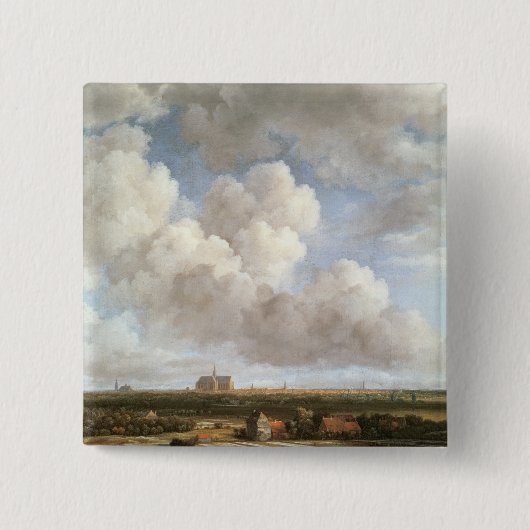 Bleekgrond Vierkante Button 5,1 Cm (Voorkant)