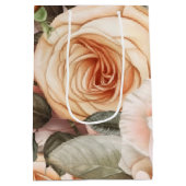 bleekheid en roze rozen medium cadeauzakje (Achterkant)