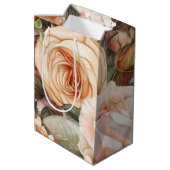  bleekheid en roze rozen medium cadeauzakje (Achterkant Gekanteld)