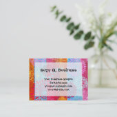 bleekkleurige ventilatorbranders op brede strepen visitekaartje (Staand voorkant)