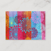 bleekkleurige ventilatorbranders op brede strepen visitekaartje (Achterkant)