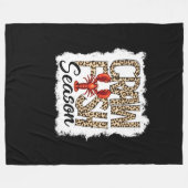 Bleekkrawvis — Seizoen Leopard Crawfish Boil Fleece Deken (Voorkant (Horizontaal))