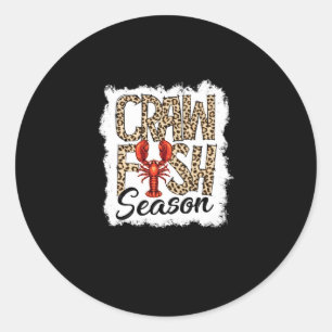 Bleekkrawvis — Seizoen Leopard Crawfish Boil Ronde Sticker