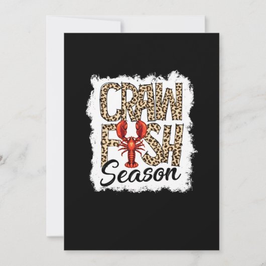 Bleekkrawvis — Seizoen Leopard Crawfish Boil Save The Date (Voorkant)