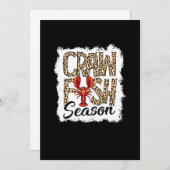Bleekkrawvis — Seizoen Leopard Crawfish Boil Save The Date (Voorkant / Achterkant)